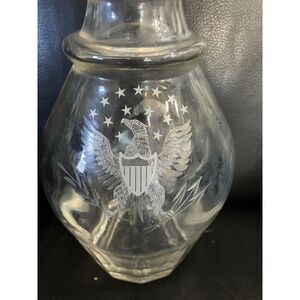 Vintage‎ 1776 -1976 Bicentennial Decanter, Etched Eagle, Clear Glass No Stopper